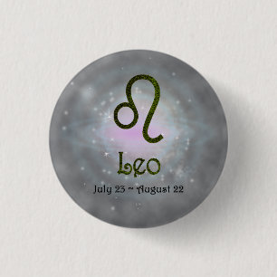 Pick Colour Leo Zodiac Astrological Sign 3 Cm Round Badge