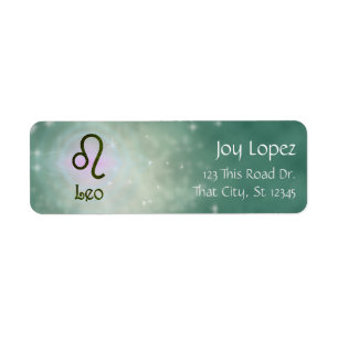 Pick Colour Leo Zodiac Astrological Sign Return Address Label