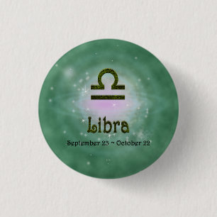 Pick Colour Libra Zodiac Astrological Sign 3 Cm Round Badge