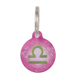 Pick Colour Libra Zodiac Astrological Sign Pet Tag