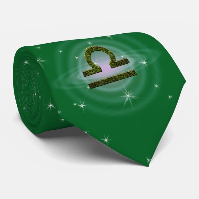 Pick Colour Libra Zodiac Astrological Sign Tie (Rolled)