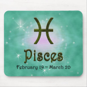 Pick Colour Pisces Zodiac Astrological Sign Mouse Pad