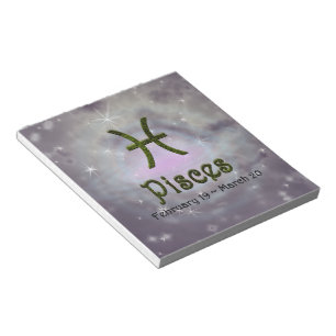 Pick Colour Pisces Zodiac Astrological Sign Notepad