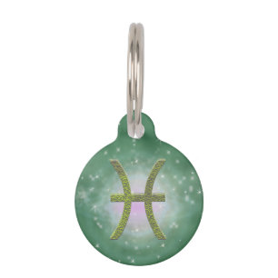 Pick Colour Pisces Zodiac Astrological Sign Pet Tag