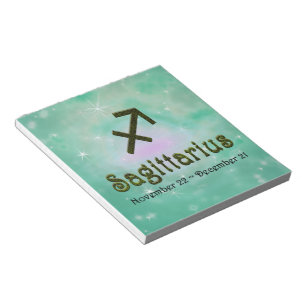 Pick Colour Sagittarius Zodiac Astrological Sign Notepad