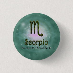 Pick Colour Scorpio Zodiac Astrological Sign 3 Cm Round Badge