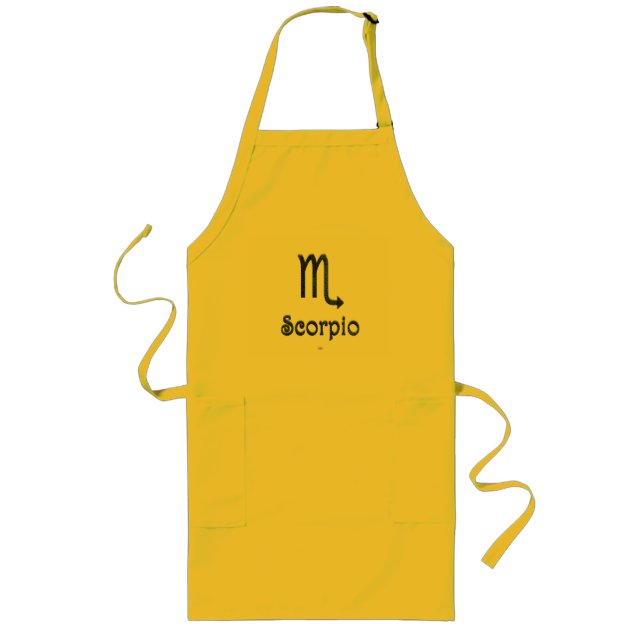 Pick Colour Scorpio Zodiac Astrological Sign Long Apron (Front)