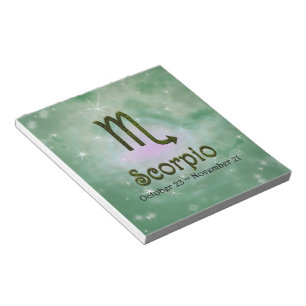 Pick Colour Scorpio Zodiac Astrological Sign Notepad