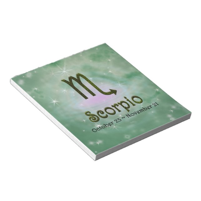Pick Colour Scorpio Zodiac Astrological Sign Notepad (Angled)