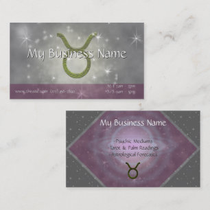 Pick Colour Taurus Zodiac Astrological Sign Business Card