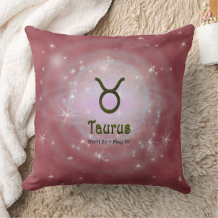 Pick Colour Taurus Zodiac Astrological Sign Cushion