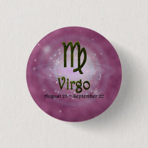 Pick Colour Virgo Zodiac Astrological Sign 3 Cm Round Badge