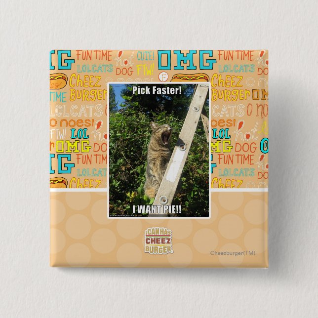 Pick Faster! 15 Cm Square Badge (Front)