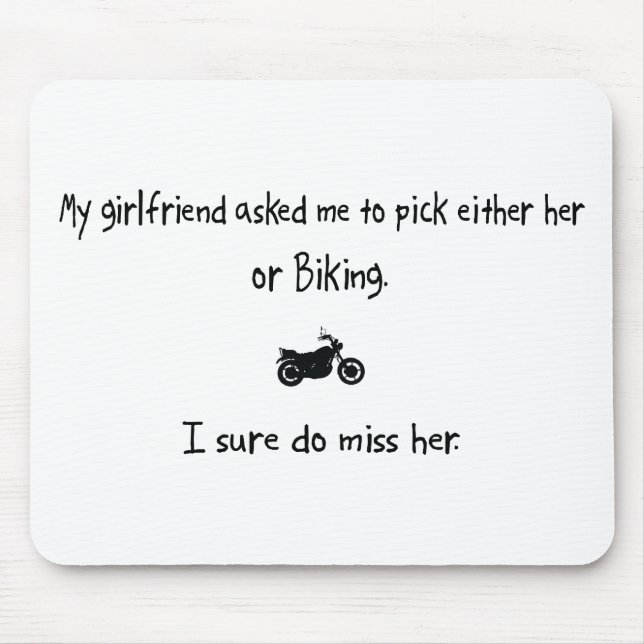 Pick Girlfriend or Biking Mouse Pad (Front)