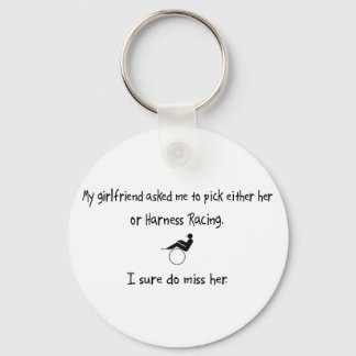 Pick Girlfriend or Harness Racing Key Ring