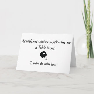 Pick Girlfriend or Table Tennis Card
