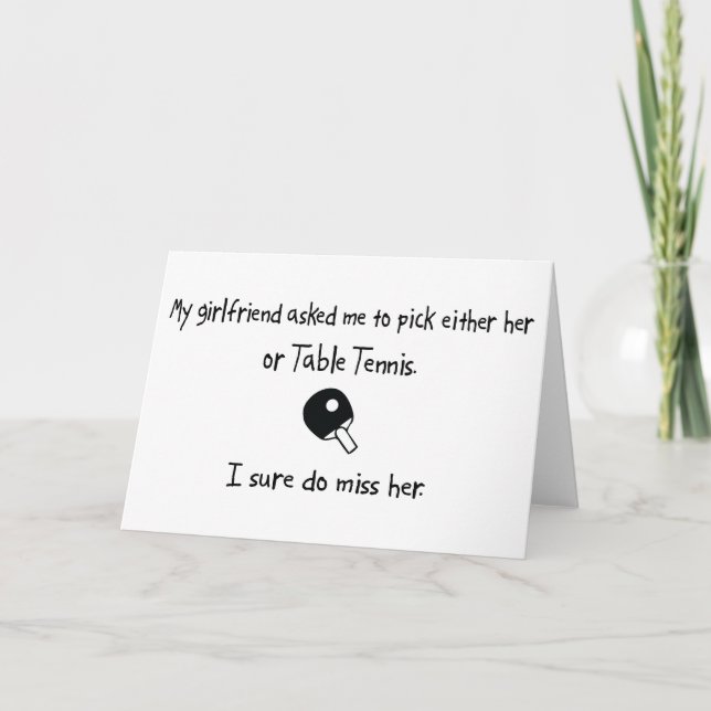 Pick Girlfriend or Table Tennis Card (Front)