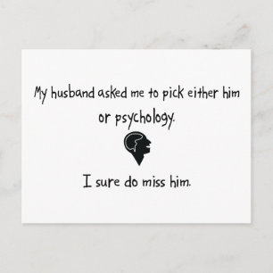 Pick Husband or Psychology Postcard