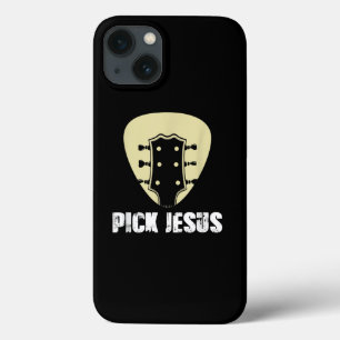 Pick Jesus Religious Musician Gift Idea Guitar iPhone 13 Case
