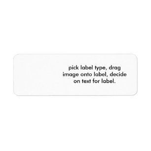 pick label type, drag image onto label, decide ... return address label