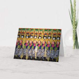 Pick Me! Stuffed Toy Love Valentine's Day Photo Holiday Card