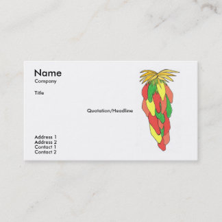 Pick of the Peppers Business Card Template