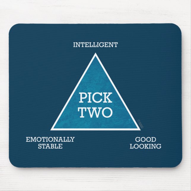 Pick Two Triangle mousepad (Front)