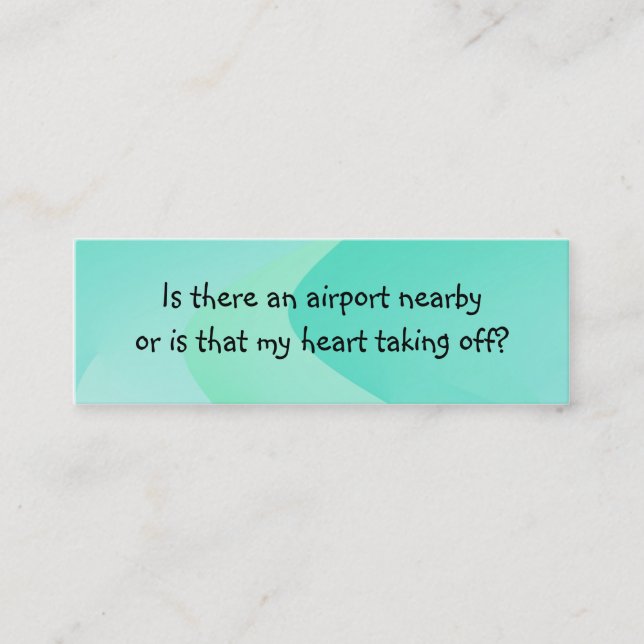 Pick Up Line Introduction Card (Front)