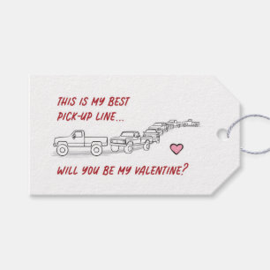 Pick-up Line Valentine Funny Pickup Truck Gift Tag