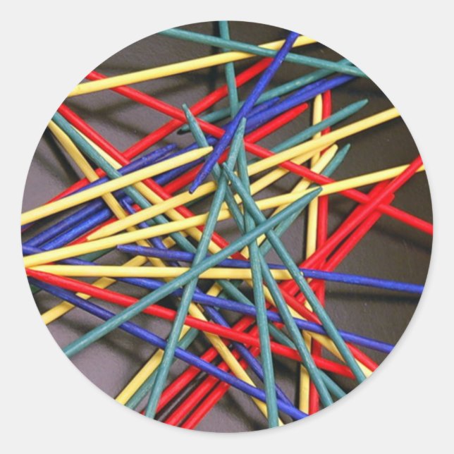 Pick Up Sticks Classic Round Sticker (Front)