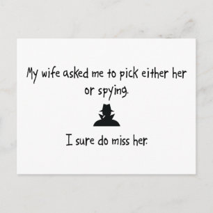 Pick Wife or Spying Postcard