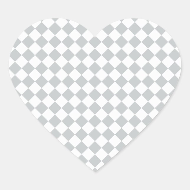 Pick your checkers colour Easily Customise This Heart Sticker (Front)