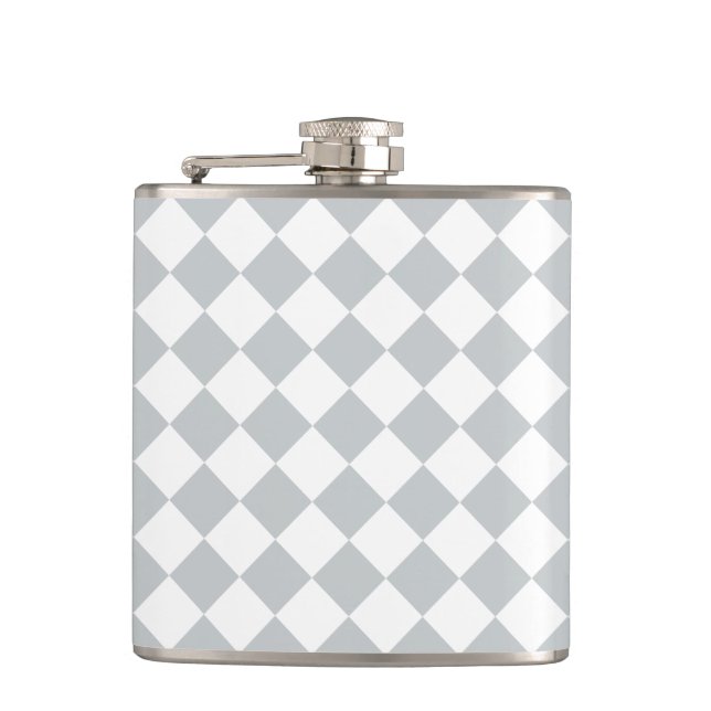Pick your checkers colour Easily Customise This Hip Flask (Front)