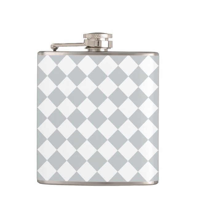 Pick your checkers colour Easily Customise This Hip Flask (Front)