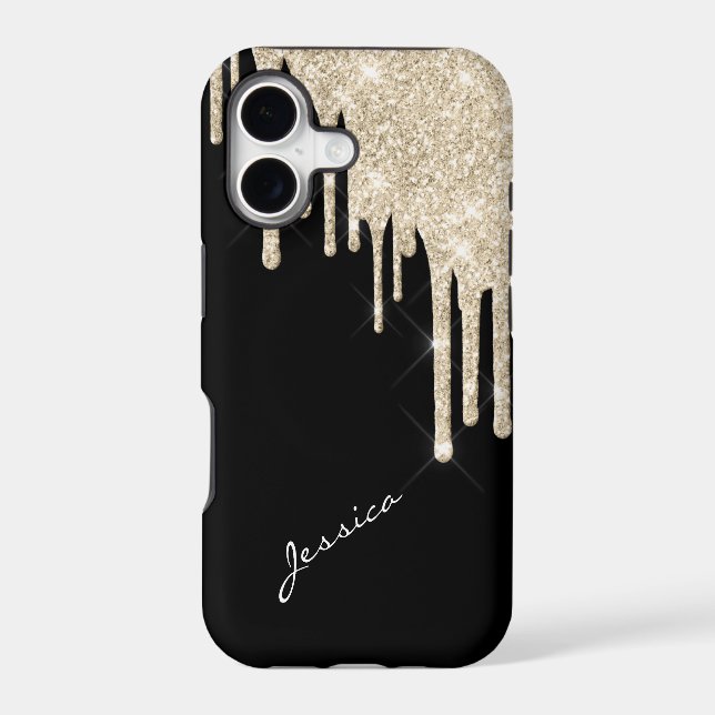 Pick Your Color Star Sparkle Silver Glitter Drips (Back)