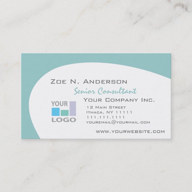 Pick Your Colour, Add Your Business Logo Business Card (Front)
