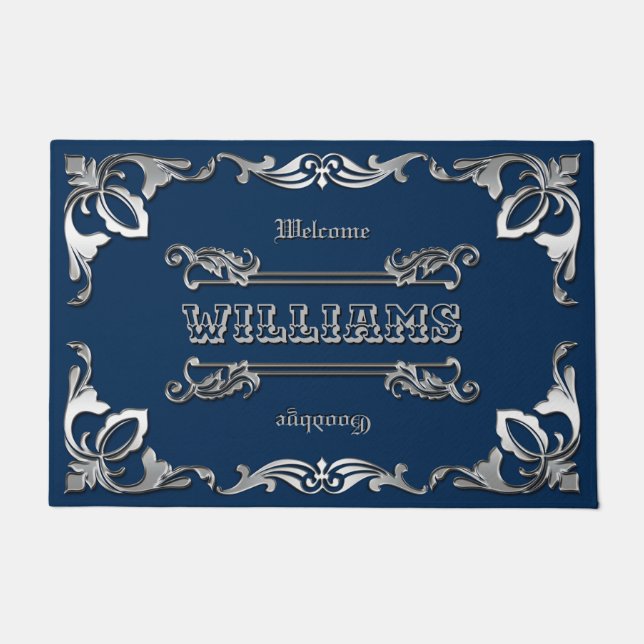 Pick Your Colour Classic Book Cover Silver Doormat (Front)