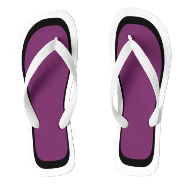 Pick Your Colour White/Black Trim Flip Flops (Footbed)