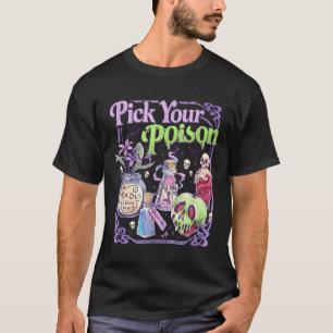 Pick Your Poison Gothic Halloween Retro Graphic T-Shirt