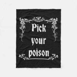 Pick Your Poison Halloween Fleece Blanket