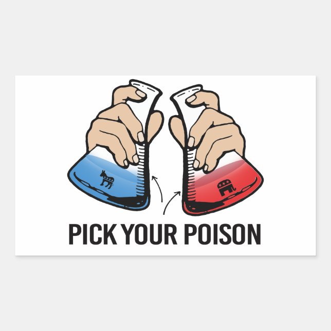 Pick Your Poison Rectangular Sticker (Front)