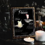 Pick Your Poison Skeleton Bride & Groom Cocktails Poster<br><div class="desc">Nothing screams "I do!" like a Halloween-inspired gothic wedding drinks sign. Get ready for a bone-chillingly beautiful celebration like no other with our 'Til Death Do Us Part' skeleton & floral Halloween gothic theme bride and groom signature drinks gothic wedding sign. Our beautiful gothic pick your poison wedding cocktail sign...</div>