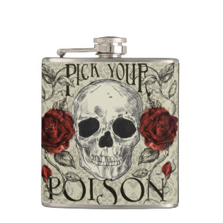 Pick your Poison Skull Flask