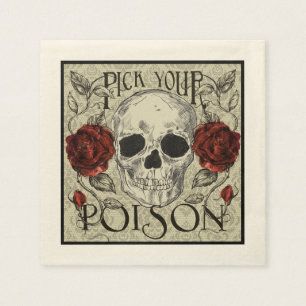 Pick your Poison Skull Napkins