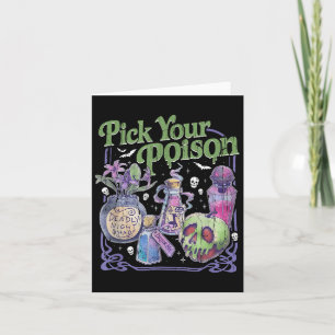 Pick Your Poison, Vintage Princess Halloween  Card