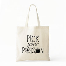 Pick Your Poison Witchy Halloween Tote Bag