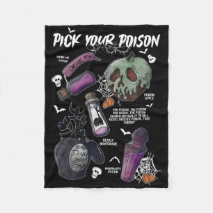 Pick Your Poison's Funny Drink Me Potion's Happy H Fleece Blanket