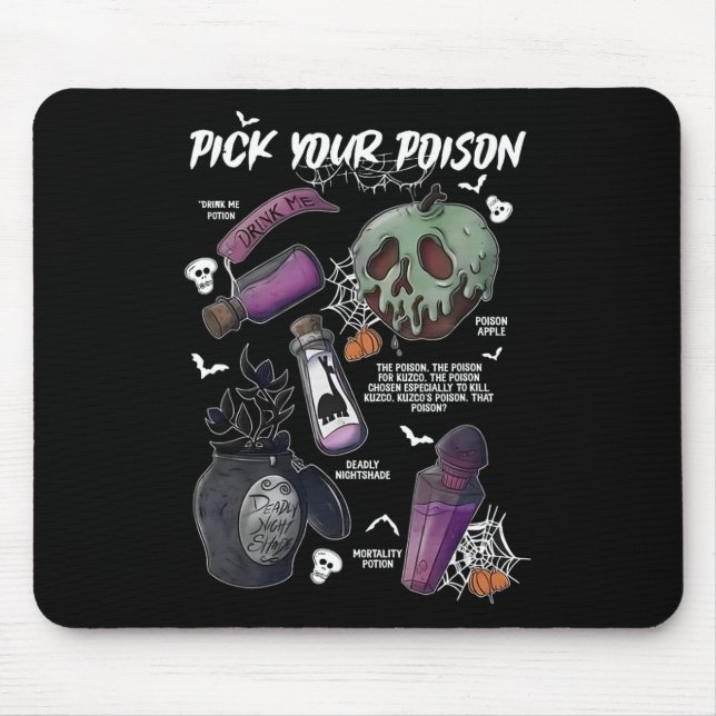 Pick Your Poison's Funny Drink Me Potion's Happy H Mouse Pad (Front)