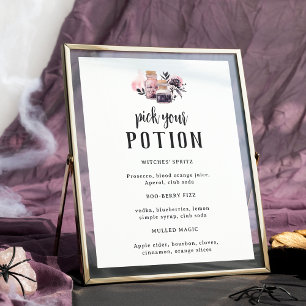 Pick Your Potion Halloween Baby Shower Drink Sign