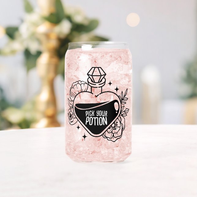 Pick your potion Vaso de vino sin tallo, Conjunto Can Glass (Insitu (Wedding))